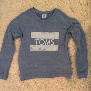 Toms light blue crewneck sweatshirt